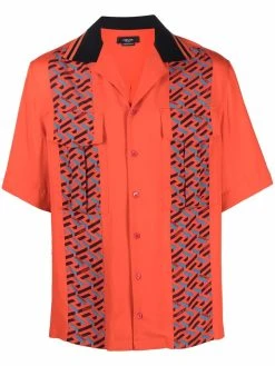 Versace chemise à bandes monogrammées