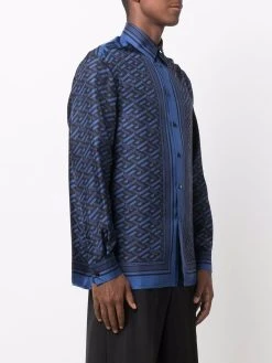 Versace chemise en soie La Greca