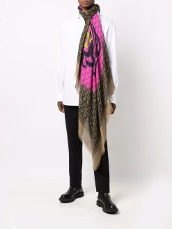 Versace foulard en soie à logo