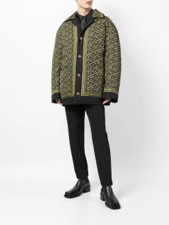 Versace manteau à motif monogrammé