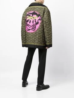 Versace manteau à motif monogrammé