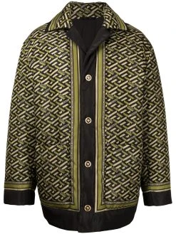 Versace manteau à motif monogrammé