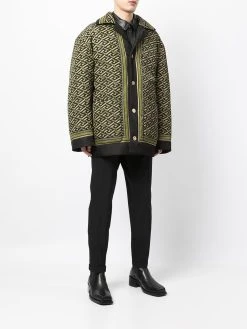 Versace manteau à motif monogrammé
