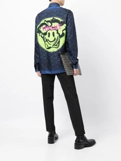 Versace chemise Medusa Tag en soie