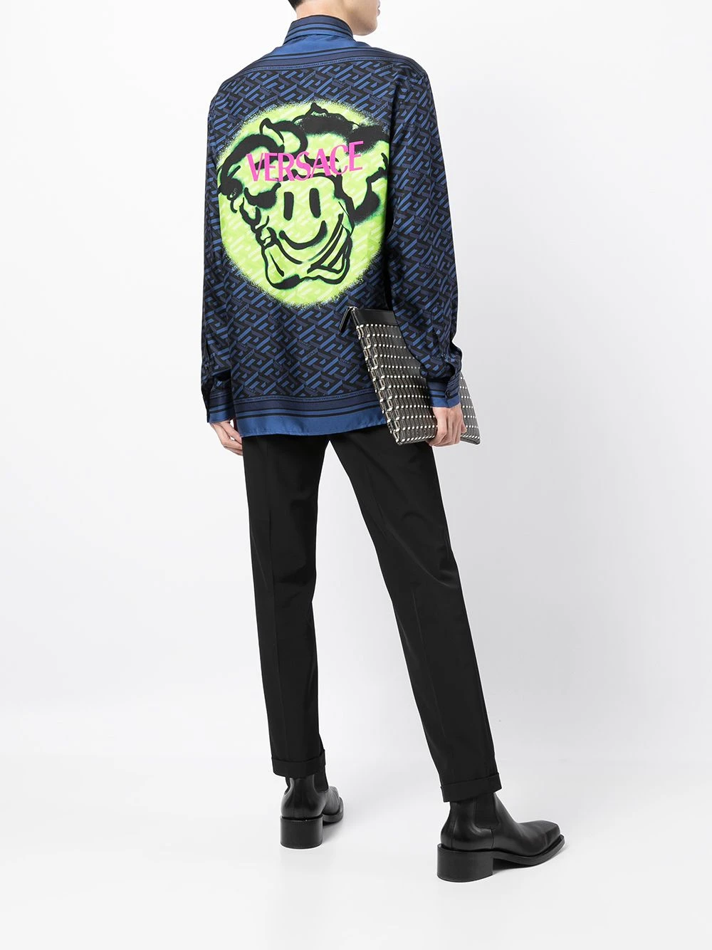 Meilleure qualité Versace Chemise Medusa Tag en soie chemises homme 4 Versace chemise Medusa Tag en soie