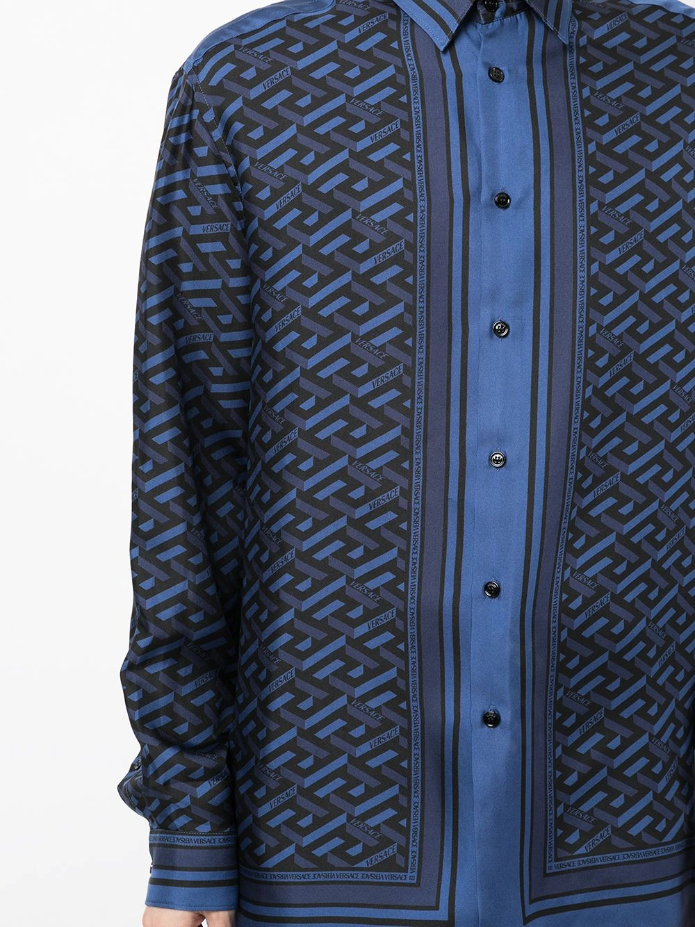 Meilleure qualité Versace Chemise Medusa Tag en soie chemises homme 7 Versace chemise Medusa Tag en soie