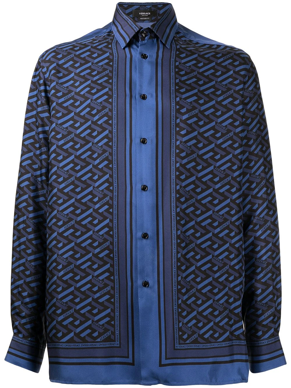 Meilleure qualité Versace Chemise Medusa Tag en soie chemises homme 3 Versace chemise Medusa Tag en soie