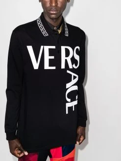 Versace polo à logo imprimé