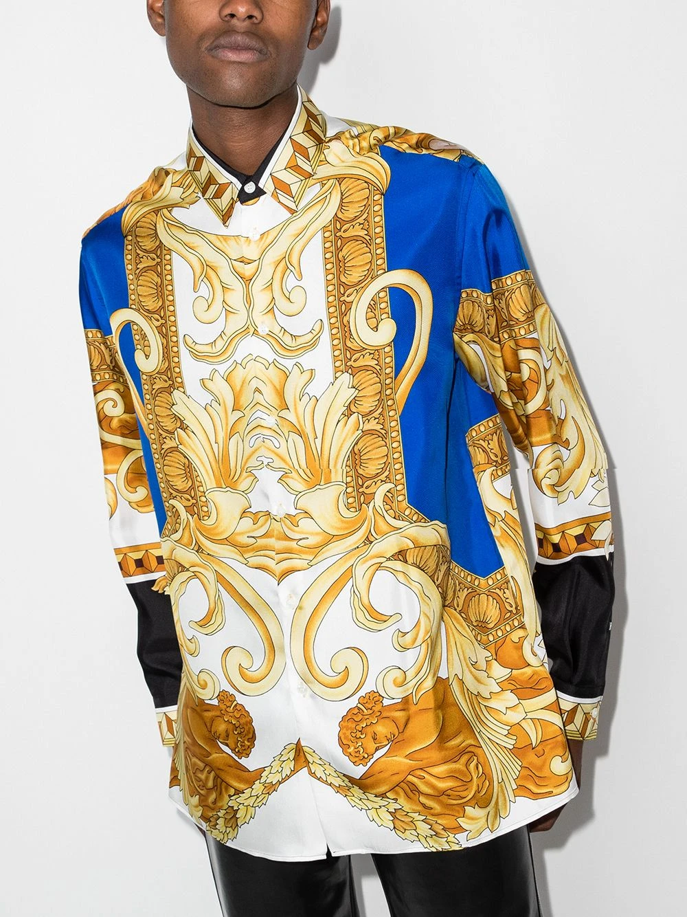 Versace Qualité Excellente Chemise à imprimé Medusa Renaissance chemises homme 4 Versace chemise à imprimé Medusa Renaissance
