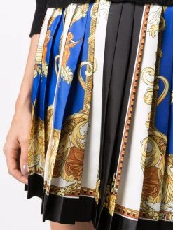 Versace minijupe Medusa à design plissé