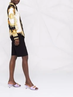 Versace chemise en soie à imprimé baroque