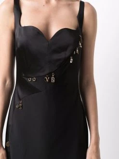 Versace robe longue à breloque logo