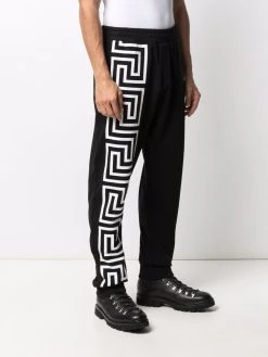 Versace pantalon de jogging à détails Greca