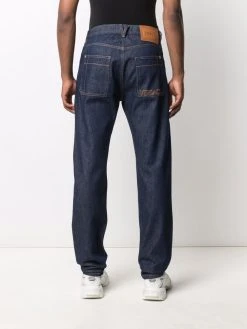 Versace jean droit à logo brodé