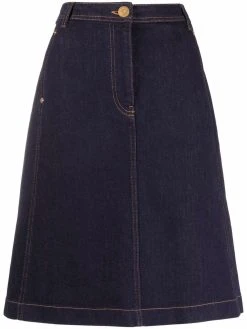 Versace jupe mi-longue en jean