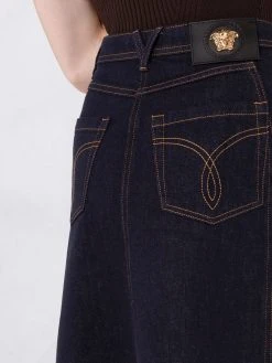 Versace jupe mi-longue en jean