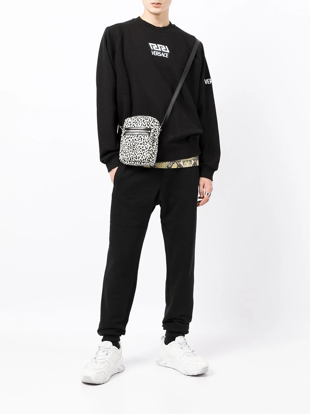 Versace Pantalon de jogging à taille à logo Prix Gelé pantalons de survêtement homme 4 Versace pantalon de jogging à taille à logo