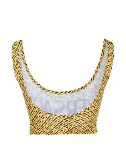 Versace haut de bikini à imprimé La Greca