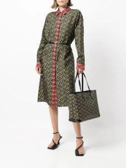 Versace robe-chemise imprimée Greca