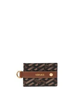 Versace porte-cartes à motif monogrammé