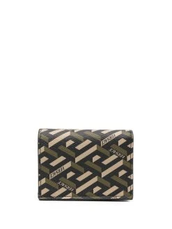 Versace portefeuille à imprimé La Greca