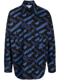 Versace chemise La Greca en coton