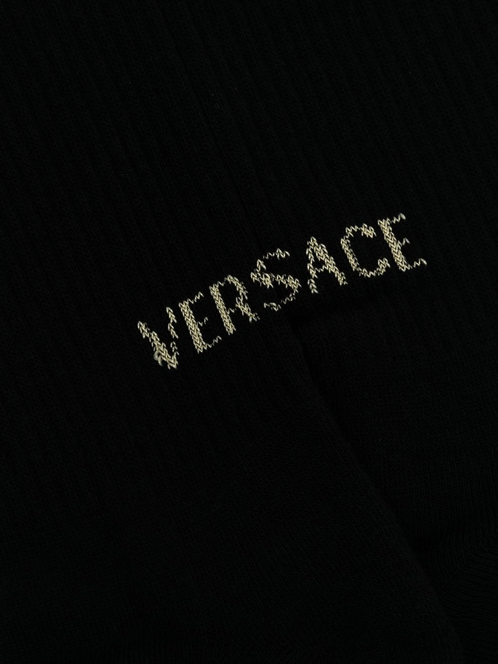 Promos Versace Chaussettes nervurées à logo imprimé homme 4 Versace chaussettes nervurées à logo imprimé