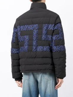 Versace doudoune La Greca à design matelassé