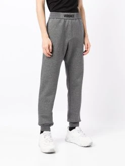 Versace pantalon de jogging à taille à logo