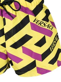 Versace short de bain à imprimé graphique