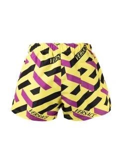 Versace short de bain à imprimé graphique