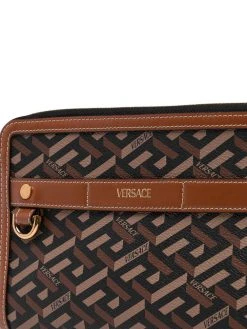 Versace portefeuille zippé à logo