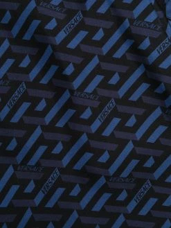 Versace robe-chemise imprimée Greca