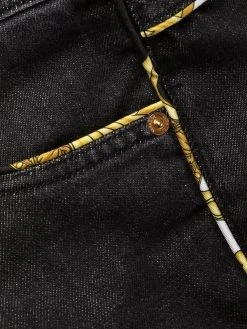 Versace pantalon slim à liserés contrastants