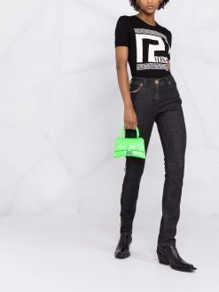 Versace pantalon slim à liserés contrastants