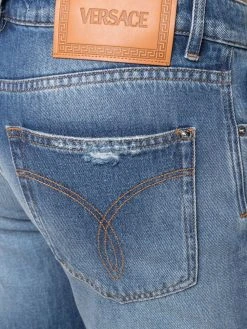 Versace jean droit à effet usé