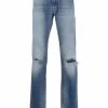 Versace jean droit à effet usé