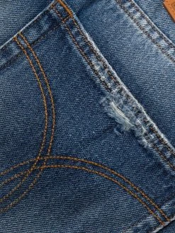 Versace jean droit à effet usé