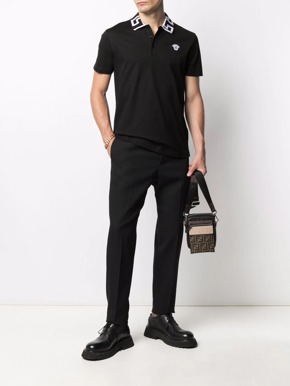 Versace Marchandise de première qualité Polo à plaque Medusa polos homme 4 Versace polo à plaque Medusa