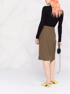 Versace jupe mi-longue drapée