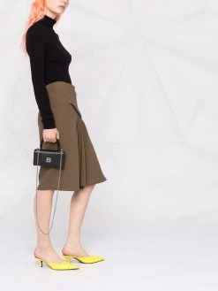 Versace jupe mi-longue drapée