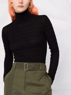 Versace pull à col roulé en laine vierge