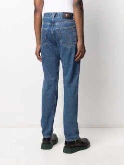 Versace jean droit à imprimé Greca