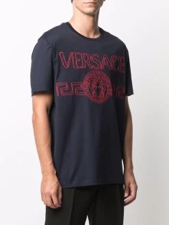 Versace t-shirt à logo brodé