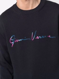 Versace pull à logo intarsia