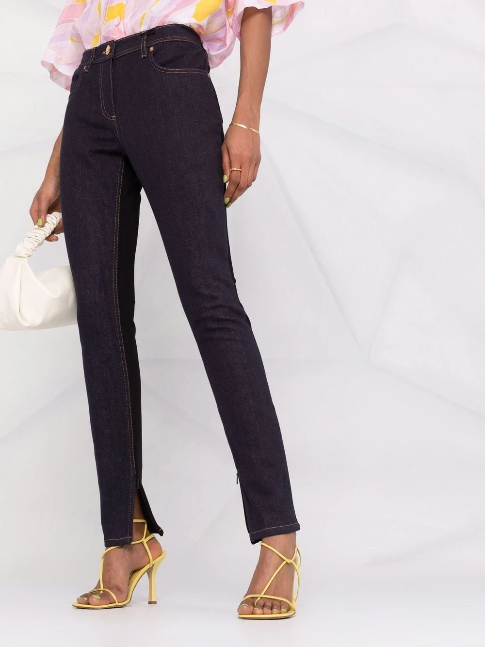 Garantie De Qualité 100% Versace Jean slim à fentes jeans skinny femme 7 Versace jean slim à fentes