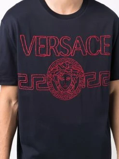 Versace t-shirt à logo brodé