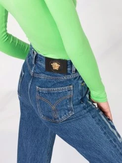 Versace jean bootcut à imprimé Greca
