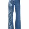 Versace jean bootcut à imprimé Greca