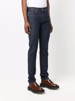 Versace jean slim à coutures contrastantes